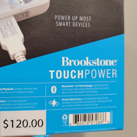 NEW Brookstone Touchpower TWS Earbuds and Powerbank - Picture 3 of 5